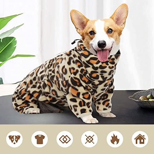 ROZKITCH Full Body Dog Sweater, Pet Windproof Warm Cold Weather Jacket Vest with Luminous Zipper, Jumpsuit Apparel Outfit Clothes for Small Medium Large Dog Brown 2XL - 3