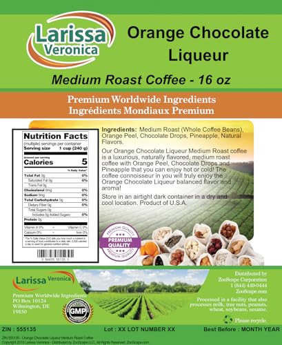 Café en Grano Tostado Medio Sabor Naranja Chocolate 16 oz miniatura 2
