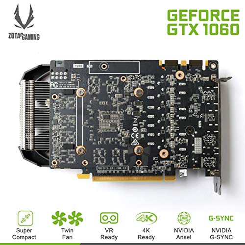 Image of ZOTAC GeForce GTX 1060 DirectX 12 6GB 192-Bit GDDR5X Graphics Card (ZT-P10620A-10M)