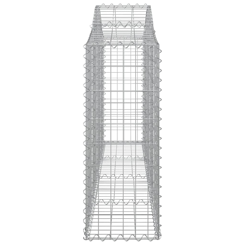 2 gaviones con arco alto, 200 x 30 x 80/100 cm, hierro galvanizado para barreras de jardín y protección de la privacidad, paredes decorativas insonorizantes de acero resistente a la corrosión