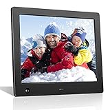 Digital Picture Frame 8 inch, Digital Photo Frame Video Player with Motion Sensor Smart Electronics Picture Frame High Resolution 1024x768 IPS LCD/1080P 720P /Stereo/MP3/Calendar/Time/Remote Control