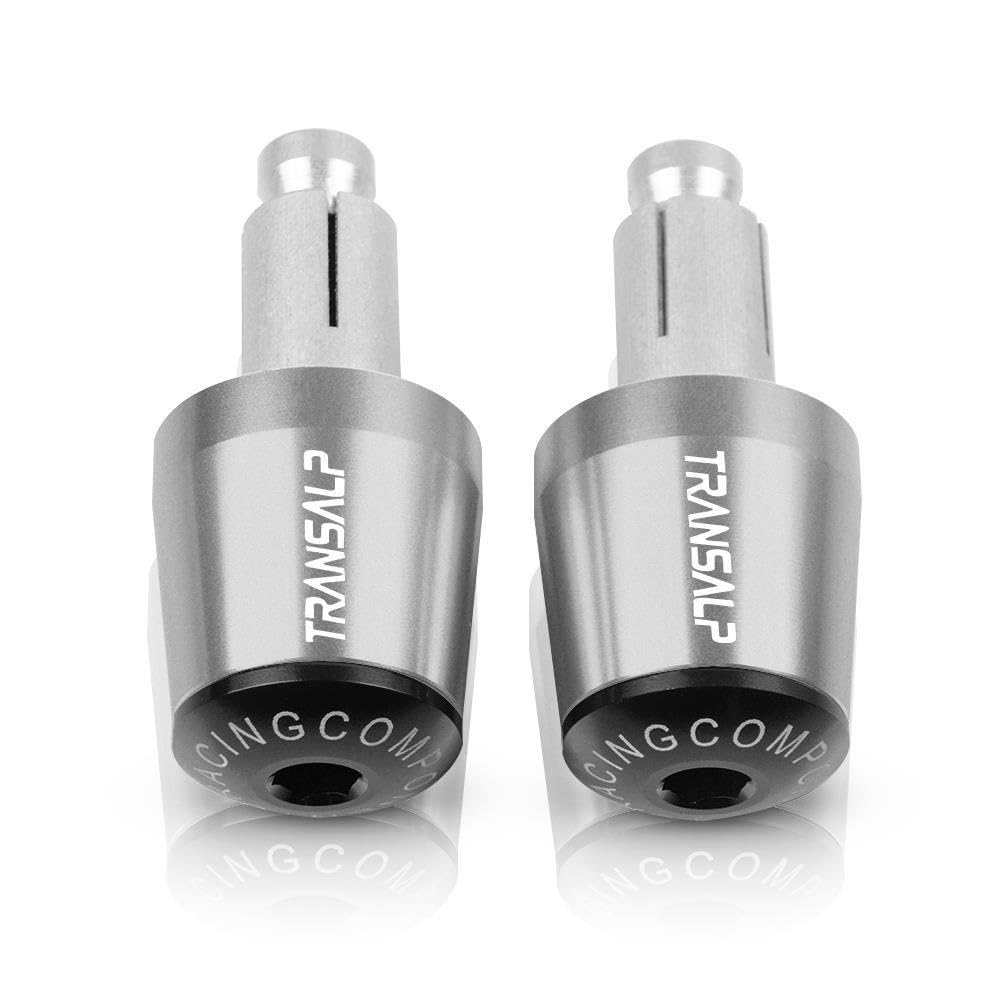 Tapas finales de manillar 22mm plata para moto Honda Transalp 600 VM VN 1991-1993