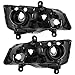 ECOTRIC Pair Headlights Compatible with 2011-2019 Dodge Grand Caravan 08-16 Chrysler Town & Country Chrome Housing Headlamps(Driver Passenger)