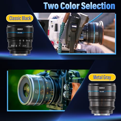 Image of SIRUI Night Walker S35 Cine Lens Set, 24mm, 35mm, 55mm, X Mount,Metal Gray | A versatile three-lens kit for cinematic coverage, from wide environmental scenes to natural perspectives and portraits.
