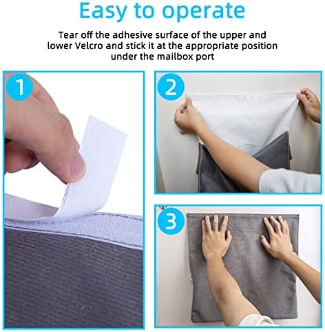 Mardili Dog Proof Letter Box Mail Catcher Bag with Window No Screws or Tools Needed Linen 42x42cm