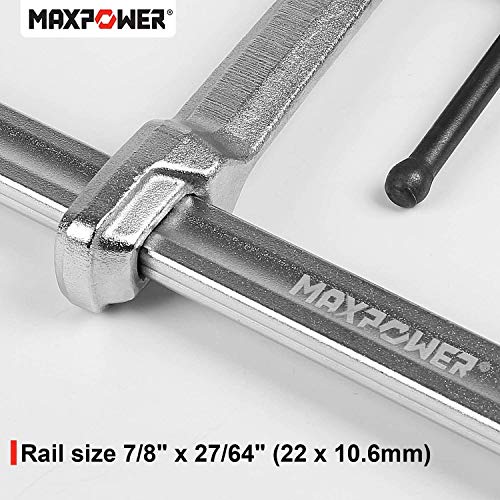 Maxpower Heavy Duty F Clamp 12-Inch X 4-3/4-Inch Throat (300 X 120Mm Throat), Pack Of 4 #TOP6