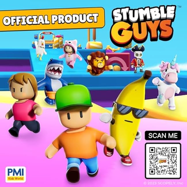 Stumble Guys 12-Inch Huggable Plush Collection - Soft & Cuddly Character Toys, Collect Mr. Stumble, Sprinkles, Banana Guy, & Leonidas, Official Merchandise (Banana Guy)