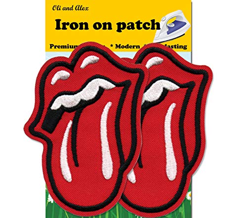 Premium Iron-on Embroidery Decorative Sew-on Patches Appliqué for Backpack Jeans Jackets Shirts Garments Application Tongue Patch A-18