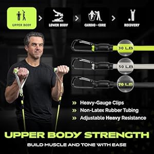 Ex Kit Home Gym Equipment with Carry Bag - 10Pcs Resistance Bands Kit with Handles, Door Anchor, Jump Rope, Booty Bands & More – Full Body Workout Bands Set for Strength, Cardio & Flexibility Ex Kit Home Gym Equipment with Carry Bag 10Pcs Resistance Bands Kit with Handles Door Anchor Jump Rope Booty Bands More–Full Body Workout Bands Set for Strength Cardio Flexibility