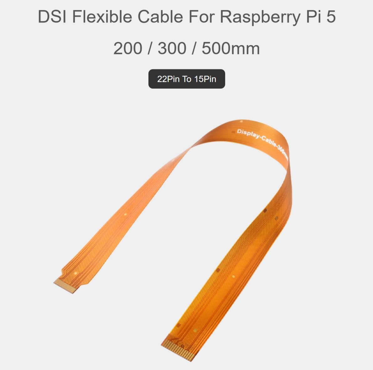 Amazon.co.jp: Raspberry Pi 5 22Pin ～ 15Pin 200mm と互換性のある