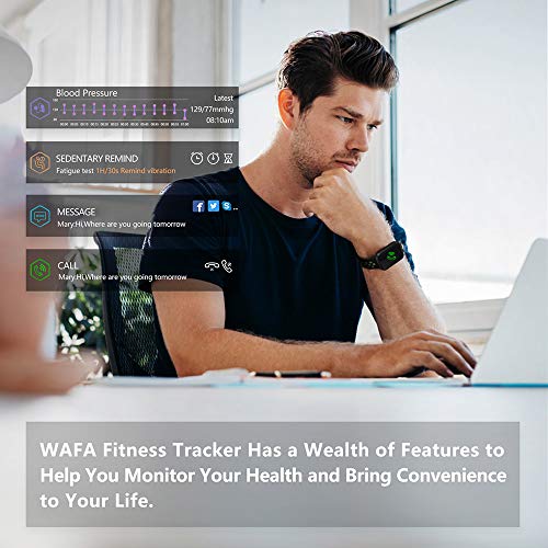 Wafa Fitness Tracker With Heart Rate Blood Pressure Monitor, Waterproof Sports Smart Watch, Bluebooth Smart Bracelet, Sleep Sports Data Monitor Activity Tracking Pedometer Watch For Kids Women And Men #TOP5