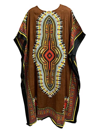 Yoga Trendz Men's Bohemian African Dashiki Print Ethnic Caftan Kaftan