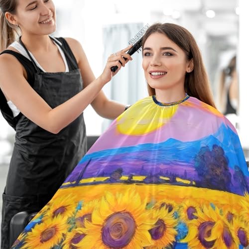 Capa profesional impermiable para corte de cabello MAOBLYR con cierre ajustable de broches, 55.1 x 64.9 pulgadas miniatura 7