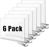Okydoky 6 unidades de estantería de acrílico separador de estantes, estante de divisor, sistema de estantería sin agujeros para estanterías, armario y estantes colgantes (GB,6pc.DE)