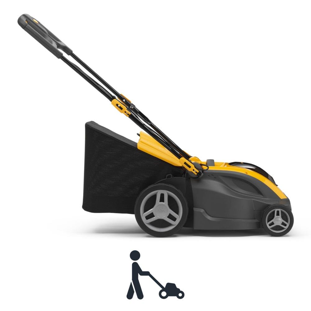 STIGA Combi 344e Kit Akku-Rasenmäher, 48 V, 5 Ah, 42 cm – 50 l Grasfangkorb, 6 Schnitthöhen – Rasenflächen bis 450 m²