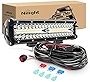 Nilight ZH411-A 12Inch 12 Inch 300W Triple Row Flood Spot Combo 30000LM Led Off Road Lights for Trucks with 16AWG Wiring Harness Kit,2 Years Warranty