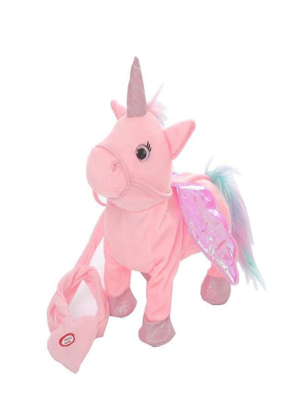 KutisElectric Walking And Singing Unicorn Plush Toy 35 x 10 x 30cm