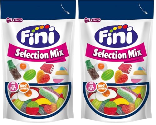 Fini | Selection Mix | Surtido de Caramelos de Goma, Regaliz, Chicle y Marshmallow | 150 gr | Chuche Ideal para Eventos, Cumpleaños, Halloween o Navidades (Paquete de 2)