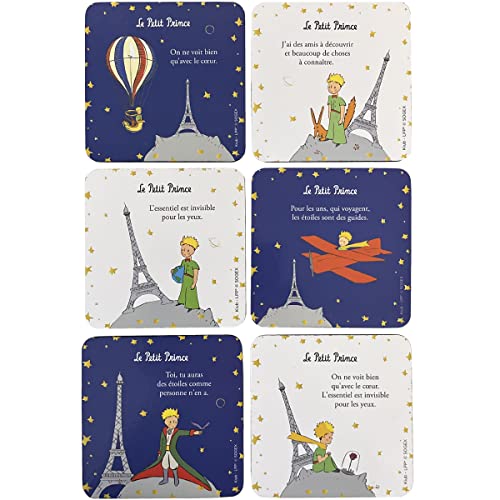 Set de 6 sous-Verres carrés de Collection Kiub (Le Petit Prince)