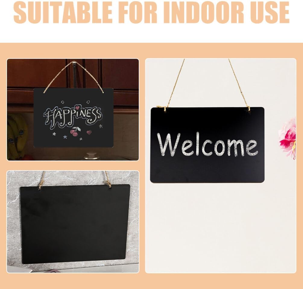 Hanging Chalkboard Sign 8pcs Wooden Price Tag Boards Wood Message Board Set