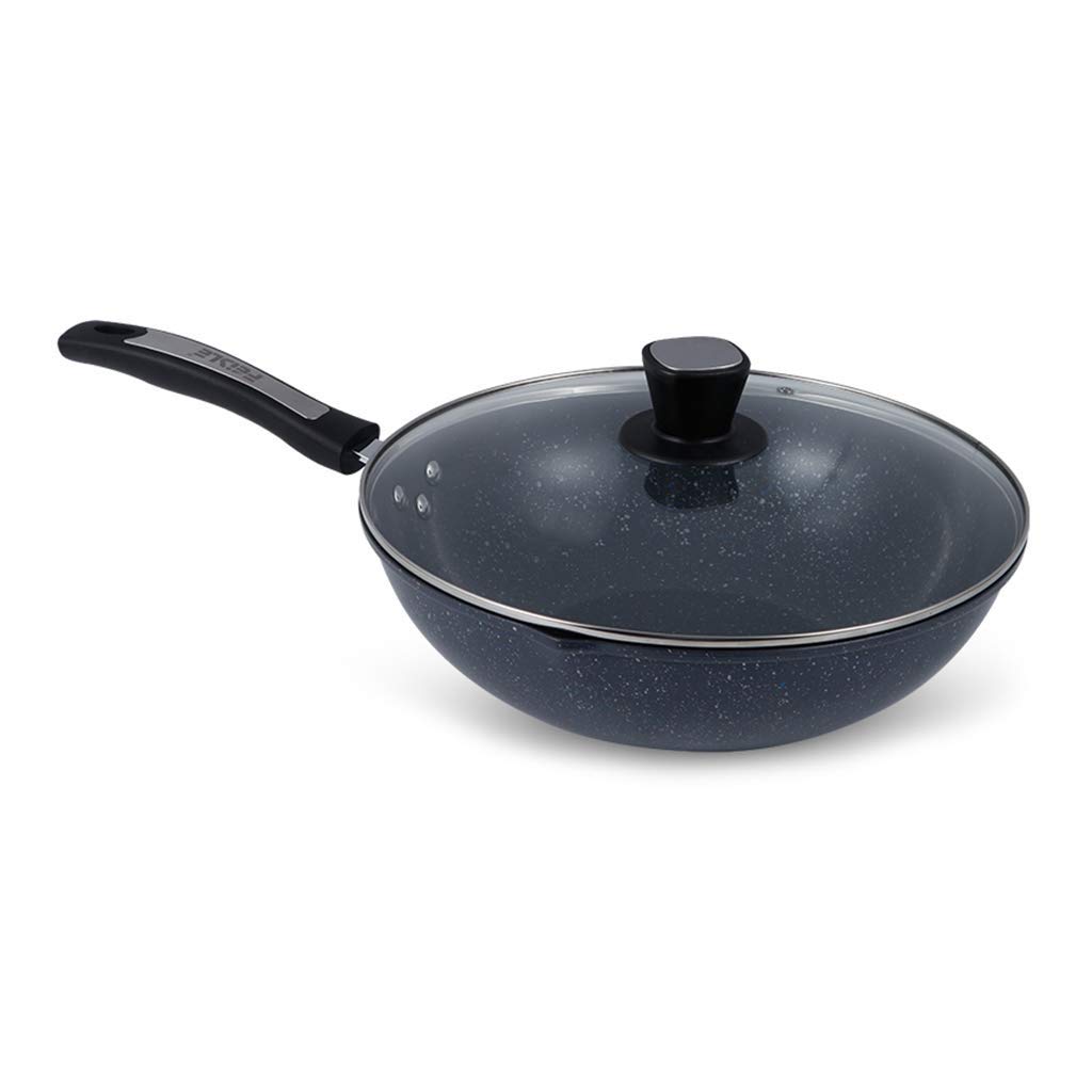 YNIYUJKL Multifunctional Steak Pan Household Maifan Stone Wok, Anodized Non-Stick Frying Pan With Lid