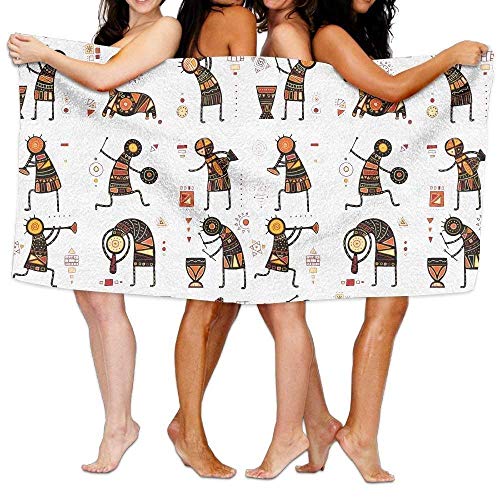 LOPEZ KENT Beach Towel African Musical Instruments 31 X 51 Soft Lightweight Absorbent for Bath Swimming Pool Yoga Pilates Picnic Blanket Towels