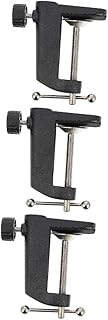 ifundom 3 Peças Base De Suporte Clipe Base De Lâmpada De Mesa Base De Suporte De Retenção De Microfone De Mesa Braçadeira Ajustável Suporte De Microfone Braçadeira Base De Lâmpada De Mesa