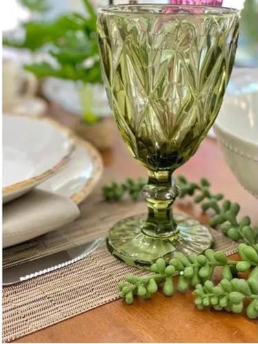 Conjunto 6 Taças para Água de Vidro Verde 300ml Class Home