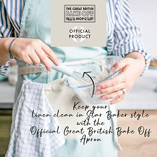 The Great British Bake Off Apron for Women & Men, with Pockets, 100% Cotton with Adjustable Strap & Official GBBO Logo, Baking Gifts for Star Baker, Signature Duck Egg Blue, One Size Fits All - Image 2