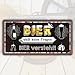 Produktbild AV Andrea Verlag Großes Metallschild Blechschild - Bier stellt Keine Fragen, Bier versteht - Für Männer als Geschenk rostfrei Türschild Schild mit lustigem Spruch im Vintage Retro Look