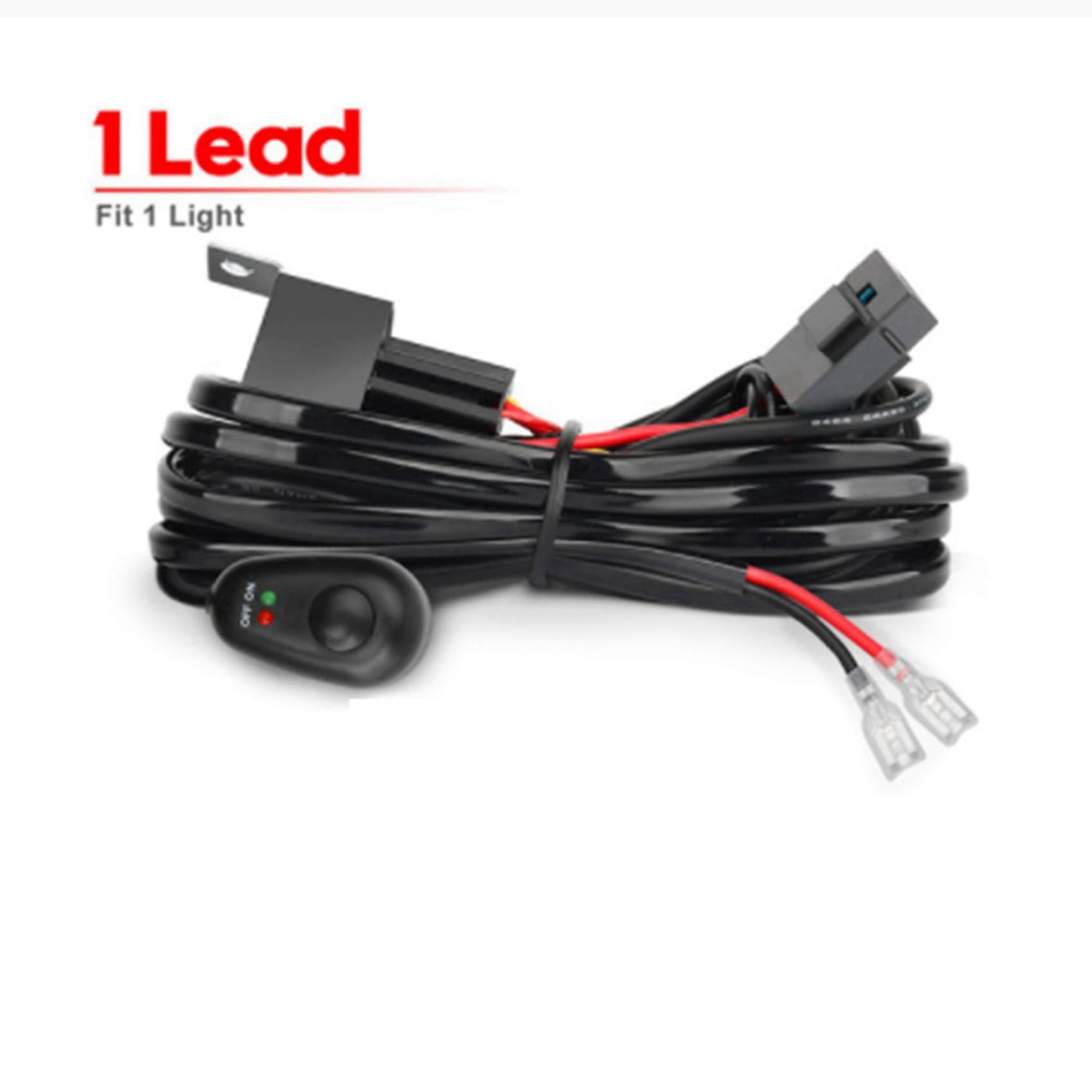 6X Kit Cablaggio per 1 Interruttore con Fusibile Luce 12V 40A Relè 180 W/ 300 W per Barra da Un LED da 4-52 Pollici