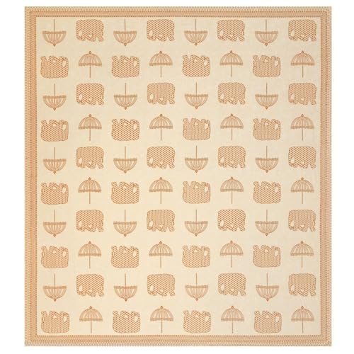 Image of Living Roots Ethnic Jaipur Block Print Double Cotton Bedsheet & 2 Pillow Covers, for Mattress Upto 6 inches Thick, No Colour Bleeding, Orange Colour, King Size 90 * 108 inches, 120TC (601-A)