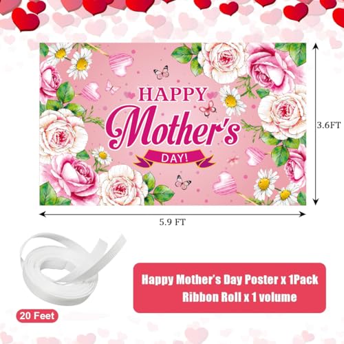 Happy-Mothers-Day-Backdrop-Decoration-Banner-Thanks-Best-Mom-Ever-Moms-Garland-Sign-Bunting-Mothers-Family-Photo-Photography-Background-for-Women-Decor-Party-Supplies Happy Mothers Day Backdrop Decoration Banner Thanks Best Mom Ever Moms Garland Sign Bunting Mothers Family Photo Photography Background for Women Decor Party Supplies