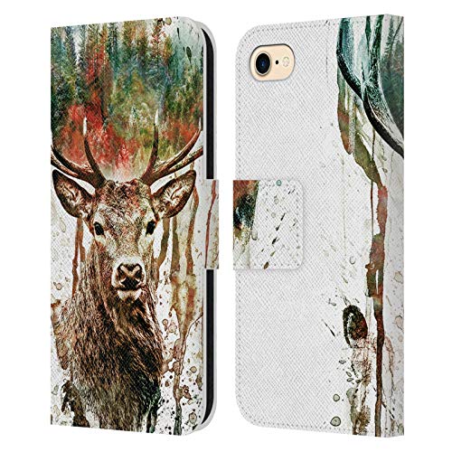 Étui Portefeuille en Cuir Cerf Riza Peker pour iPhone SE 2022 2020 7 8