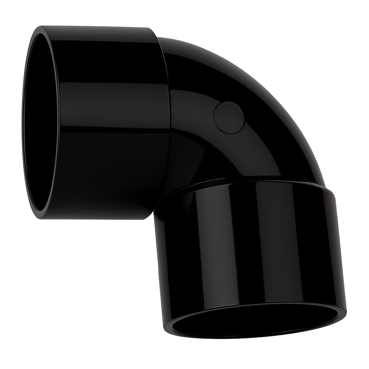 2X 56mm 92 Degree Solvent Weld Bend Black Plastic Waste Pipe Elbow