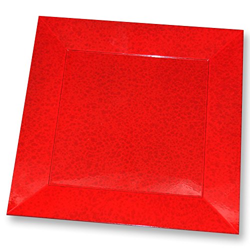 Plato cuadrado Marble Red 32x32x2 cm miniatura 1