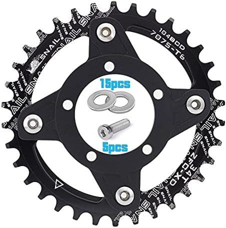 BDSNAIL Motor Bike Gear Adapter 36V/48V mid Drive Chainring Spider 104BCD for bafang 8fun BBS01B BBS02B 250W 350W 450W 500W 750W 34T Kit