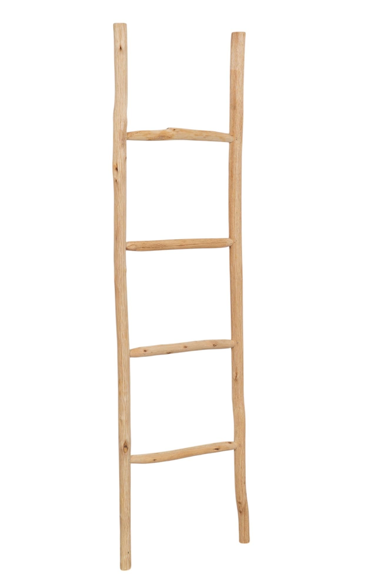 Biscottini escalier décoratif en bois porte-serviettes mural 130 x 4 x 33 cm