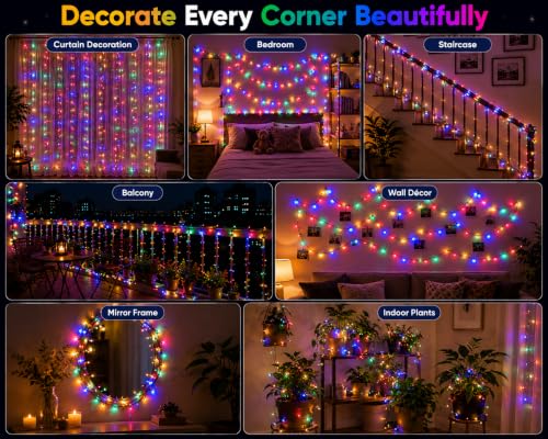 Image of Quace 72 Feet Multicolor LED Fairy String Lights, Flexible Wire, Decorative Lights for Home, Diwali, Christmas, Wedding, Party, Balcony & Outdoor Decoration, Pack of 1