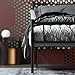 SimLife Twin Size Bed Frame with Headboard and Footboard Metal Platform Bed for Kids Adults No Box Spring Support Needed Easy to Put Together Black