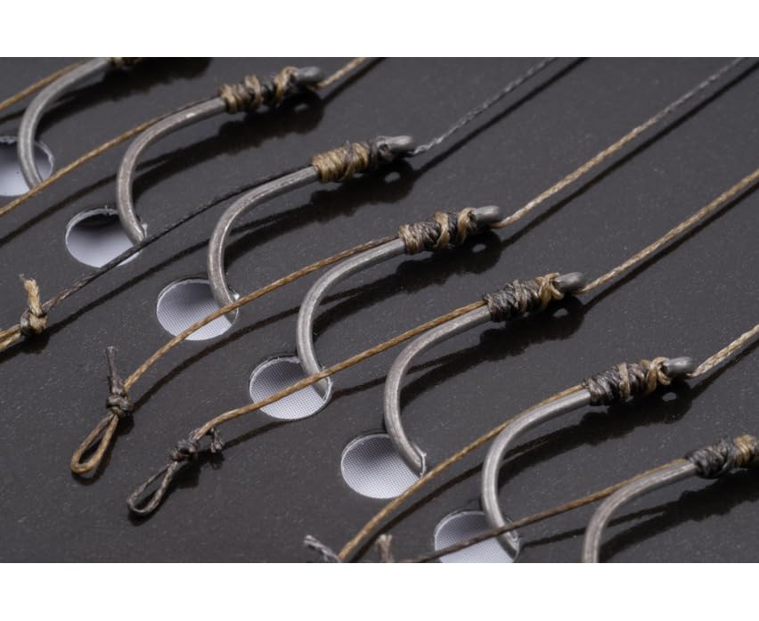 Korum Braid Method 4" Hair Rigs x8 | Barbed Size 10 15lb | K0310435