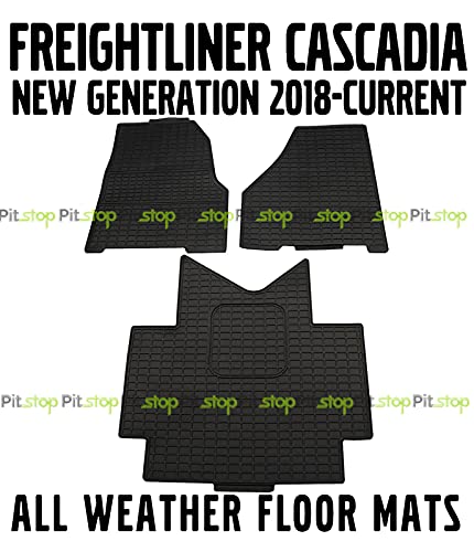 Freightliner Cascadia New Gen 2018-2021 All Weather Rubber Floor Mats MAT Liners