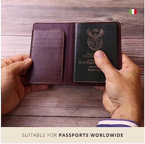 Maruse Italian Leather Passport Cover for Men and Women, Handmade in Italy4
