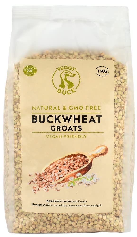 Natural Buckwheat Groats (1Kg) | Raw | Vegan | GMO Free | No Heat-Treated | All Nutrients Preserved | Nutritious