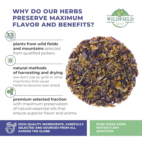 Image of 30 Bags Butterfly Tea Blue Butterfly Pea Flower Herbal Tea (Clitoria Ternatea) - 30 Count 1.5g Bags Te Azul Anchan