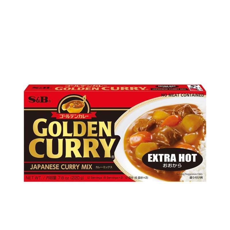 Pastillas de curry japonés extra picante 220 g tipo roux en bloque para salsa cremosa y espesa, ideal para kare raisu, katsu, udon y guisos
