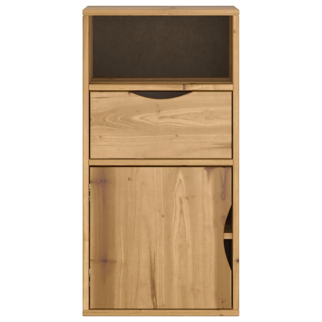vidaXL Beistellschrank mit Schublade ODDA 40x24x79cm Massivholz Kiefer, Schrank, Aufbewahrungsschrank, Flurschrank, Sideboard, Küchenschrank