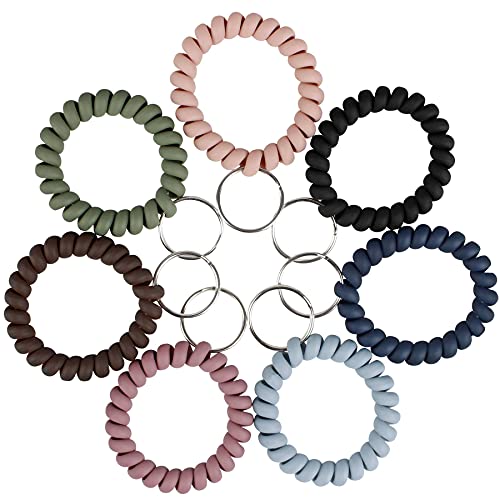 Image of BIHRTC Wrist Key Chain Spring Flexible Spiral Wrist Coil Sauna Keychain