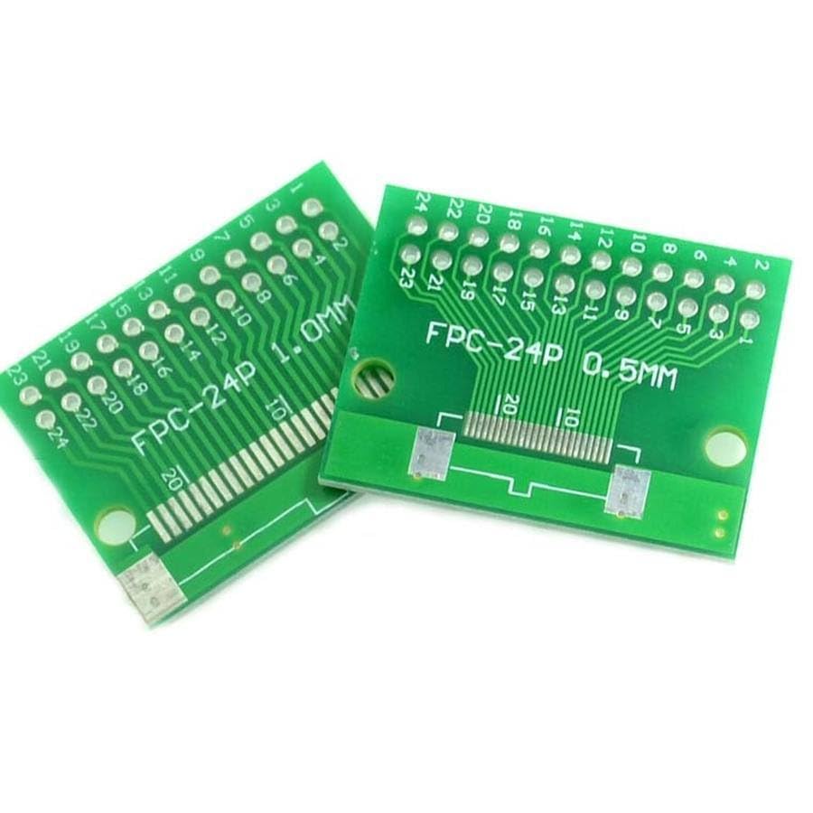 10pcs/Bag 0.5mm FPC 24PIN Turn 2.54mm DIP Adapter Board 1mm Thick TFT LCD Socket