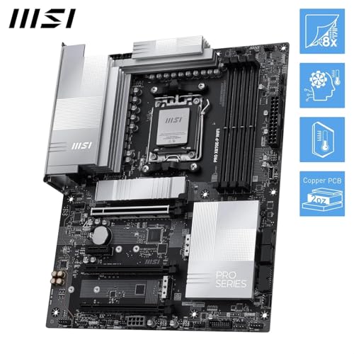 Image of MICRO CENTER AMD Ryzen 9 9950X3D CPU Processor with MSI PRO X870E-P WiFi Motherboard (ATX, AM5, DDR5, PCIe 5.0 x16, M.2 Gen5, Wi-Fi 7)